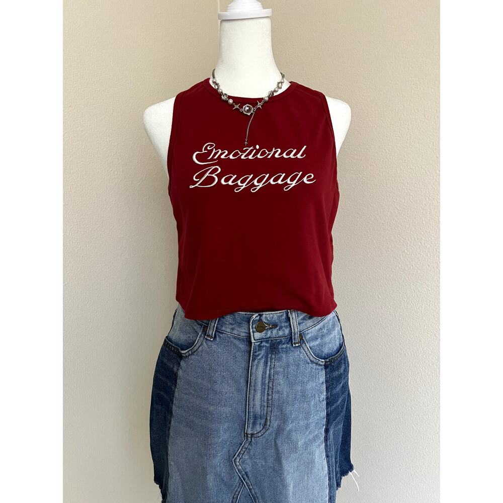 Forever 21 Red  Graphic Crop Top